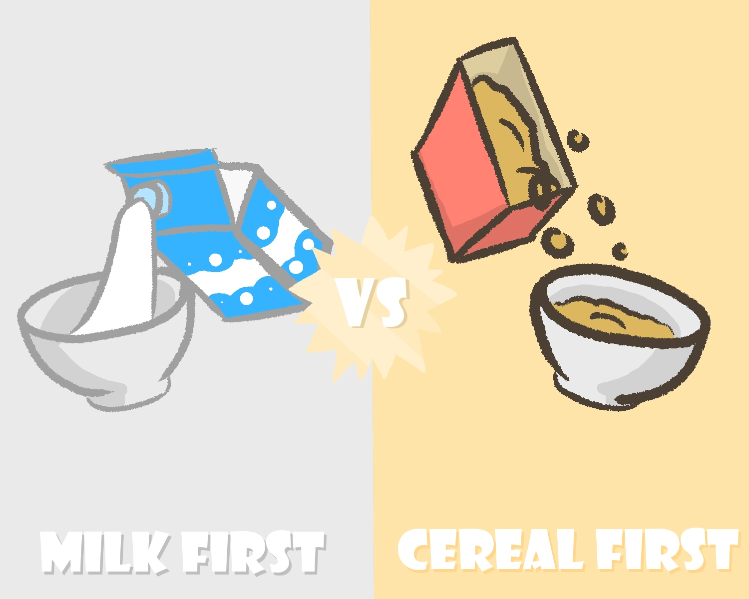 Milk first VS Cereal first Fandom