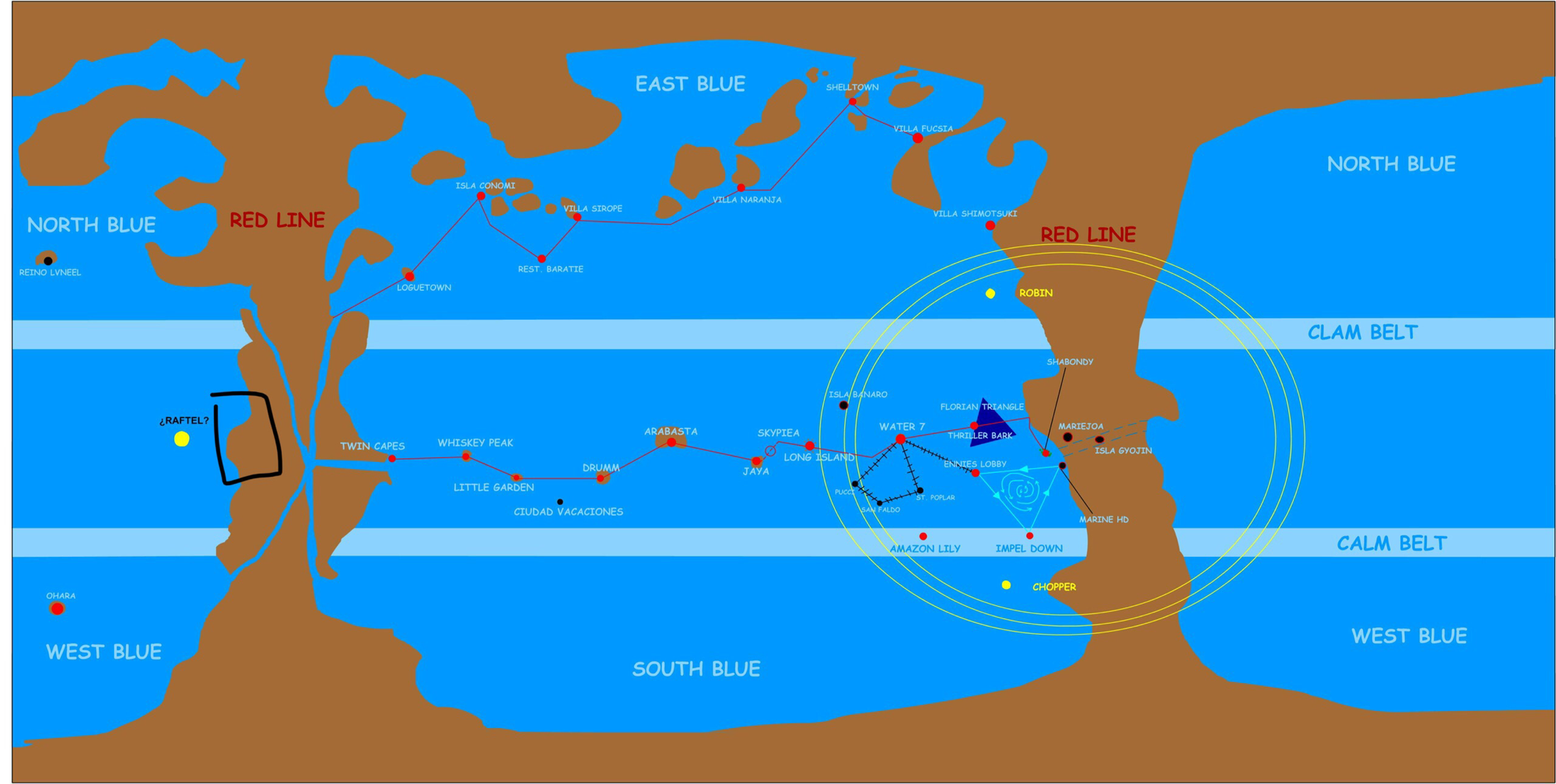 How are Reverse mountain,Red Line,Grand Line,Calm belt and islands created.  : r/OnePiece