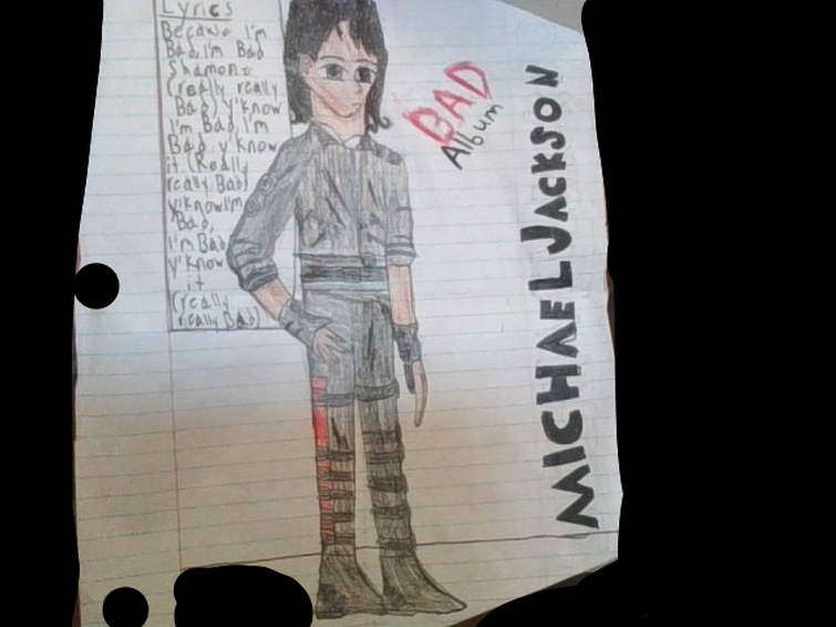 michael jackson bad drawing