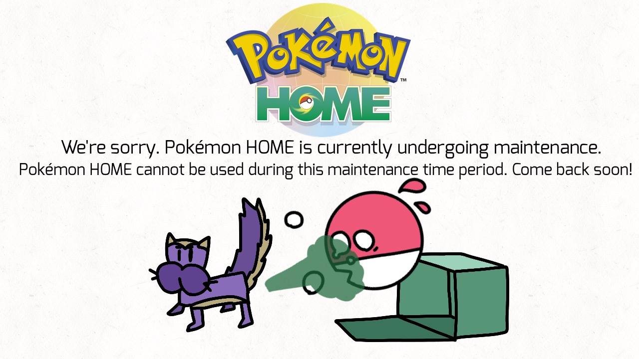 I made a maintenance screen for Pokémon HOME Fandom