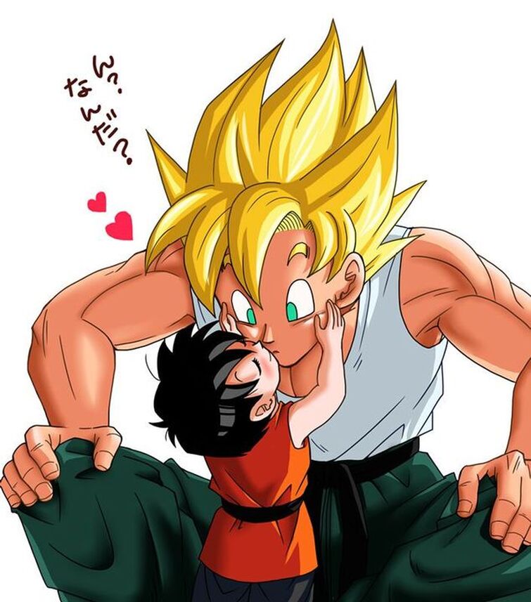 son goku and pan (dragon ball and 1 more) drawn by libeuo_(liveolivel)