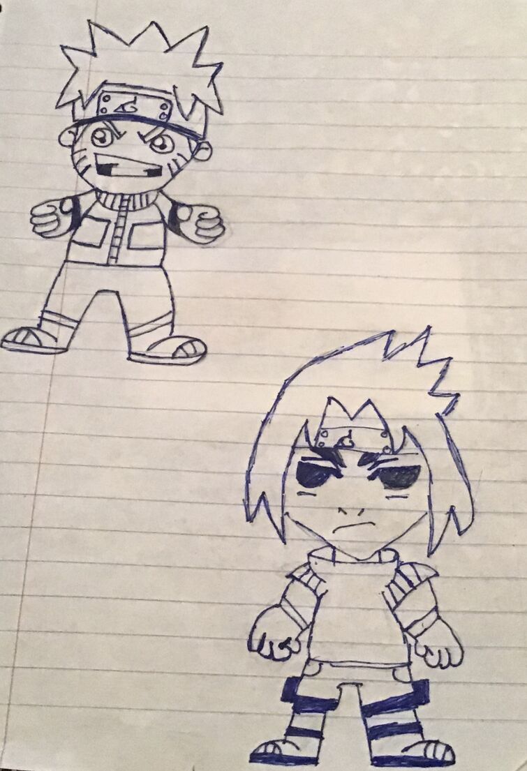 So I Drew A Chibi Version Of Naruto And Sasuke Fandom