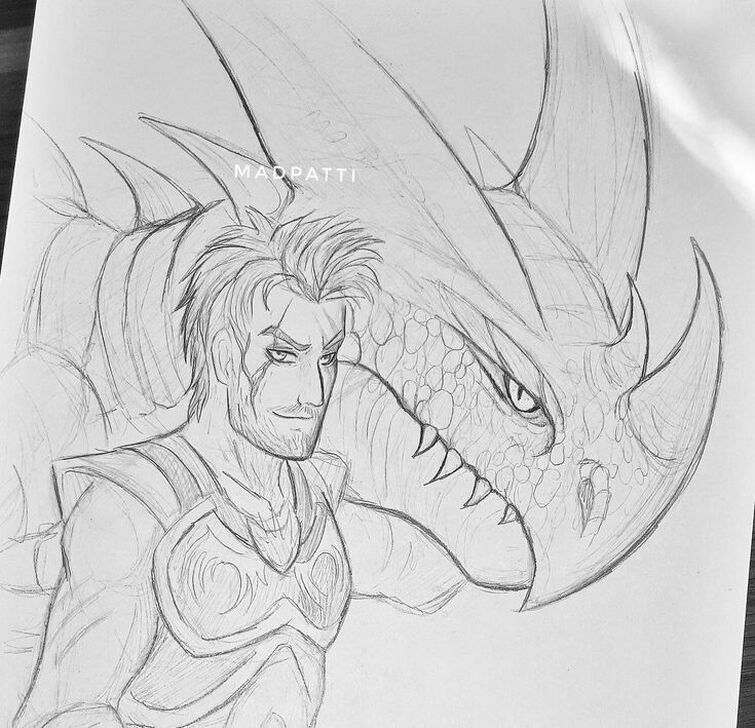 Как нарисовать дракона тройной удар