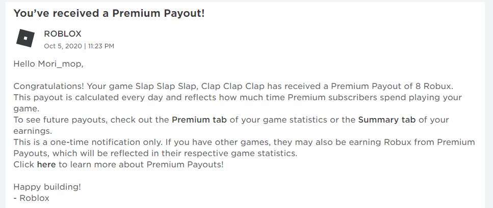 Premium Payout Aaaaaaaaaaafiefjdsoakpihfreuifhuhr Fandom - premium payouts roblox