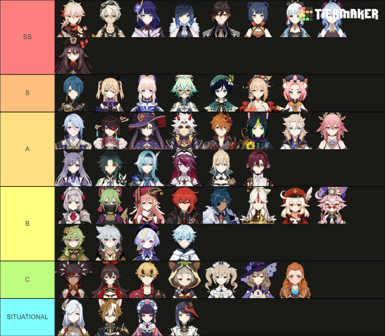 Since they get kinda popular again, here is my tierlist with all the  important characters in it. Please note that while anime pictures are  shown, I am ranking them by the manga. 