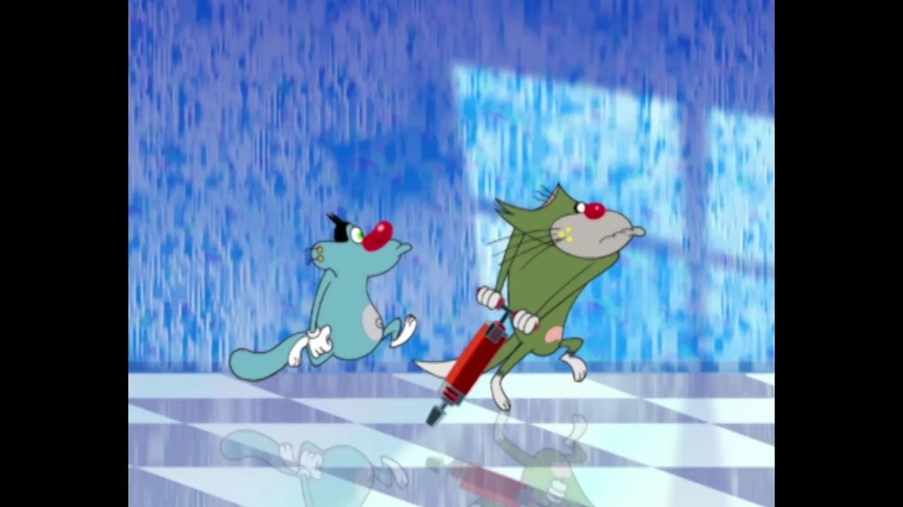 what Vintage crowd scream or panic sound effect used Oggy and the