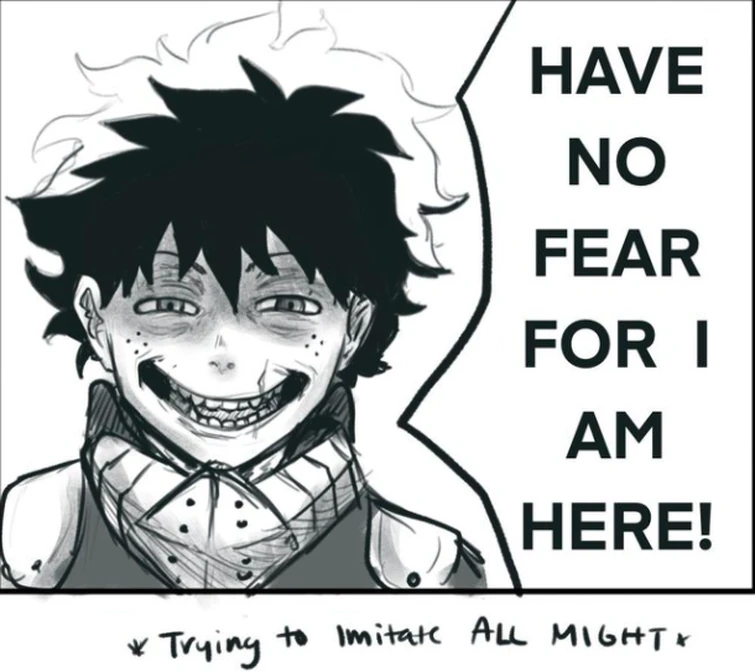 Deku's All Might Face Imitation Malfunctions Fandom