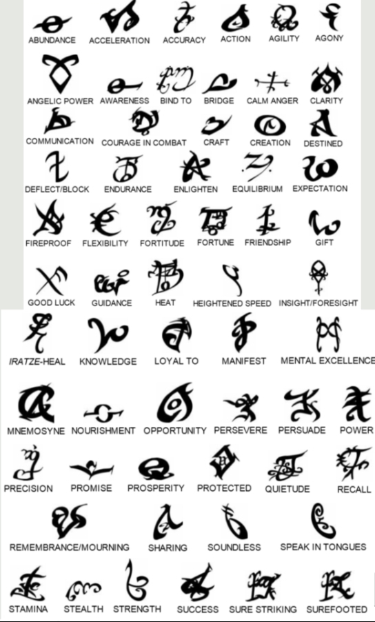 mortal instruments runes soundless