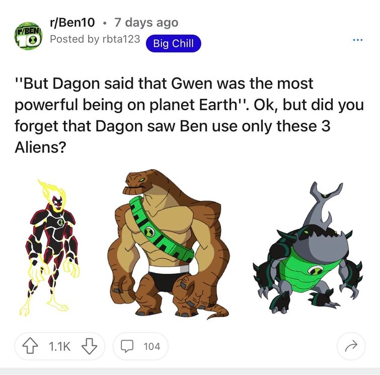 Think about it. : r/Ben10