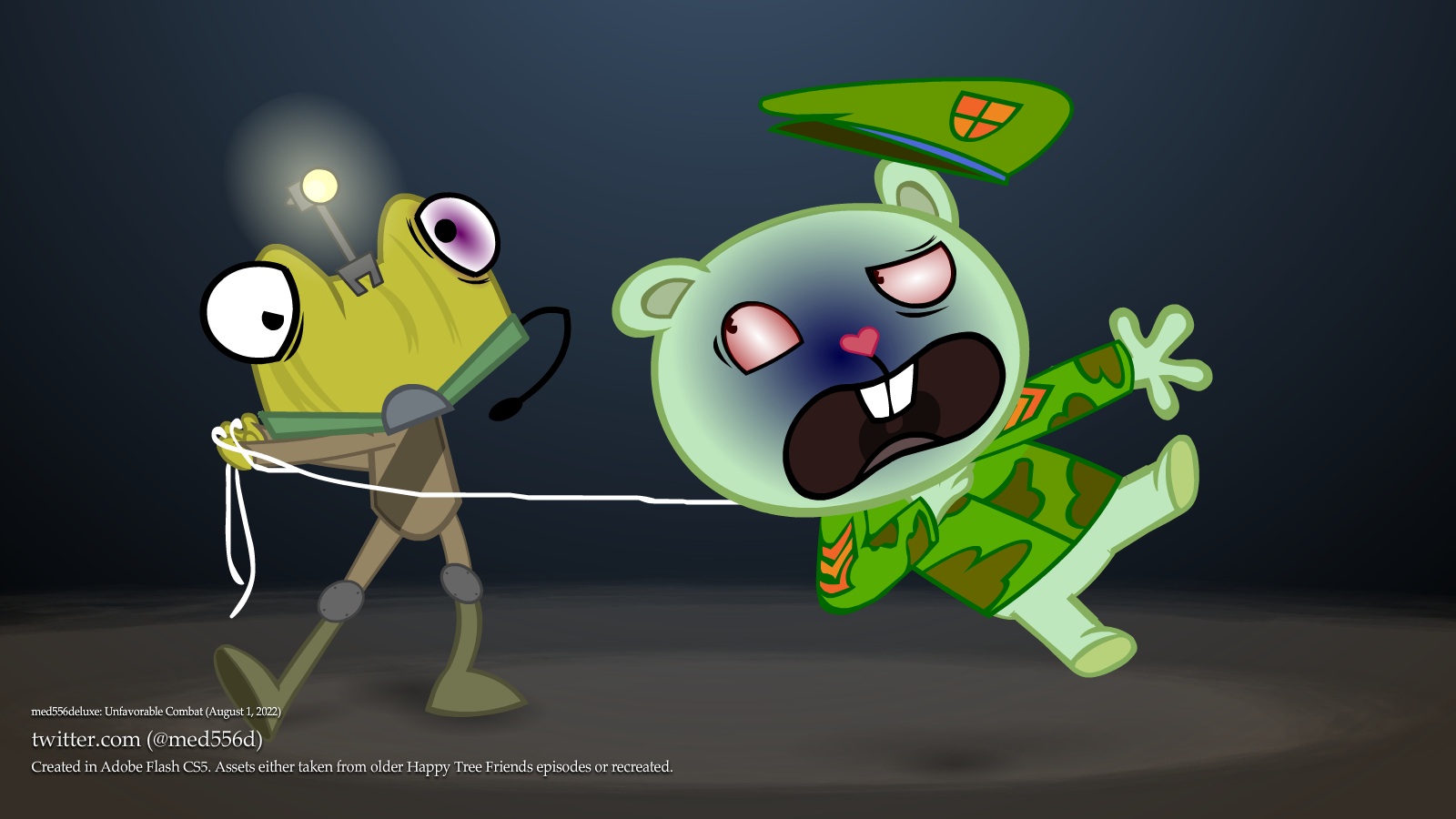 Baby grunt  Combat fan, Combat art, Happy tree friends