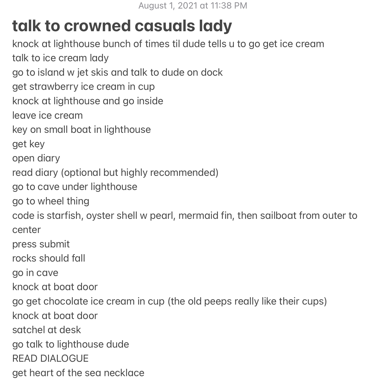 small guide to lighthouse quest that i typed up in 2 minutes Fandom