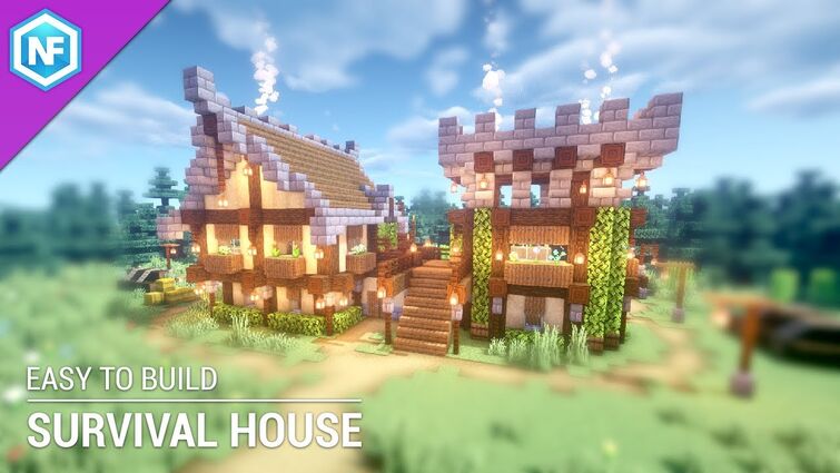 NEXT LEVEL SURVIVAL! How to build a SURVIVAL HOUSE in Minecraft