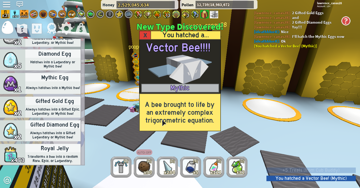 Bee Swarm Simulator Gifted Vector Bee