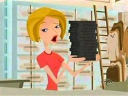 Chrissy with security tapes.
