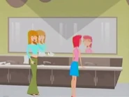 The Fine Girl is horrified by Caitlin's look.