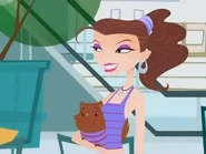 Tricia with her dog.