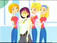 Nikki being fawned over by the Clones.