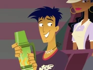 Jonesy has some free soup given to him after he got fired from the Soup Village.