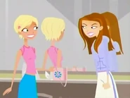 Caitlin oblivious to Jen's annoyance.
