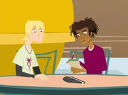 Wyatt writes down Jude's hair caring secret for the upcoming dance.