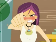 Nikki punching Jonesy.