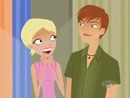 Caitlin and Benj in the baby maker booth.