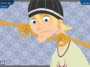 Jonesy's hand seen twice trying to pop Jude's zit.