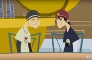 Jude and Josh have a staring contest.