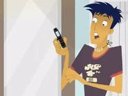 Jonesy sees what Nikki has done in the bathroom.