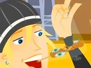 Jude holding an old kebab from Stick It.