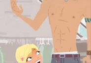 Caitlin gasping at this mountain of male beauty