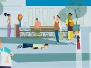 He then feels the numbing side effects.