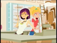 Nikki closing the cash register on Kirsten's hand.