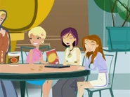 The girls laughing.