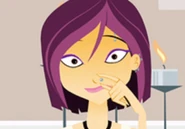 Nikki removing her jewelry.