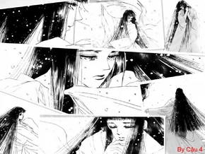 Kagurazaka Mitsuru in snow rain by Cậu 4