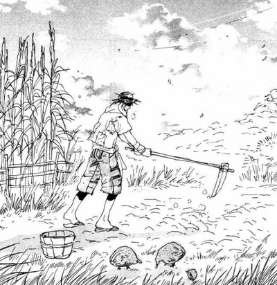 Izayoi, working in Team Autumn's fields