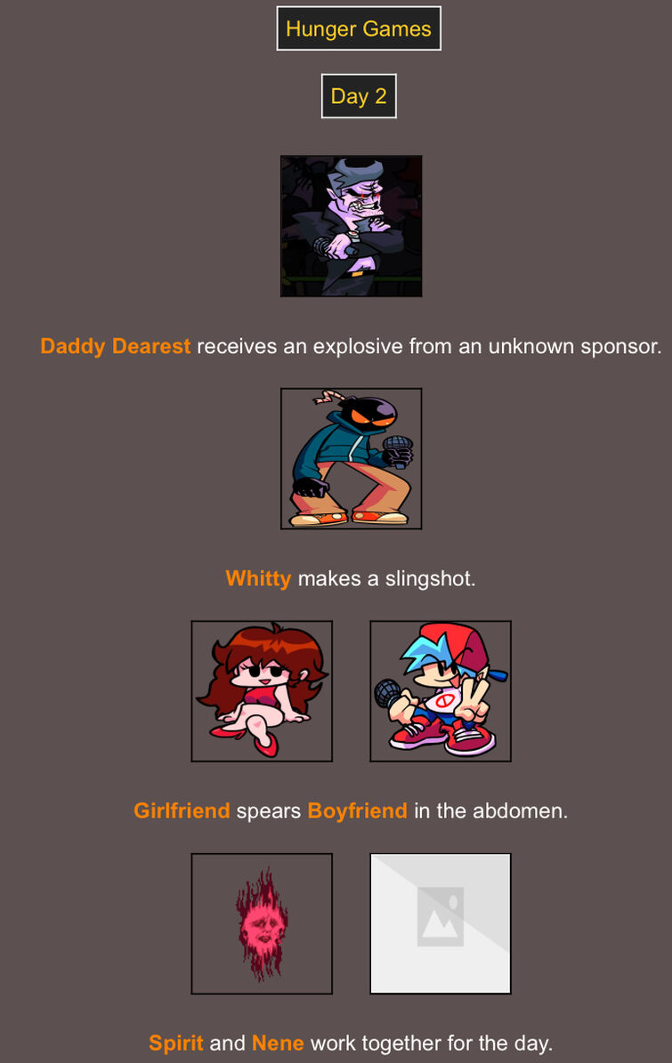 FNF Hunger Games Day 2! (I should probably upload these more frequently) |  Fandom