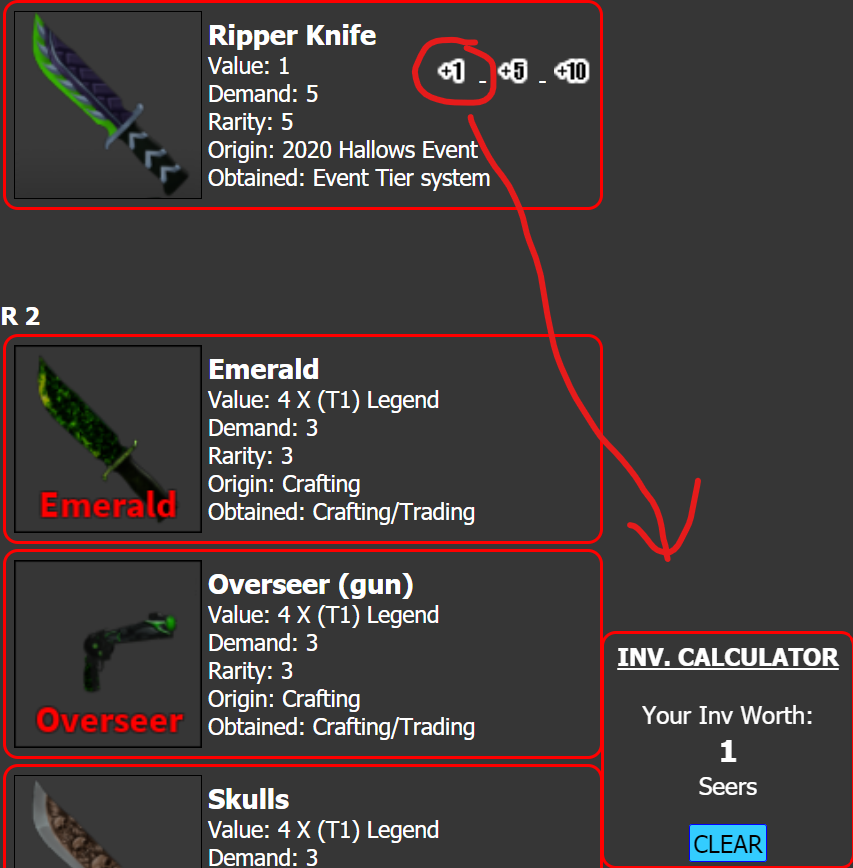 Ripper knife isn't worth a seer?