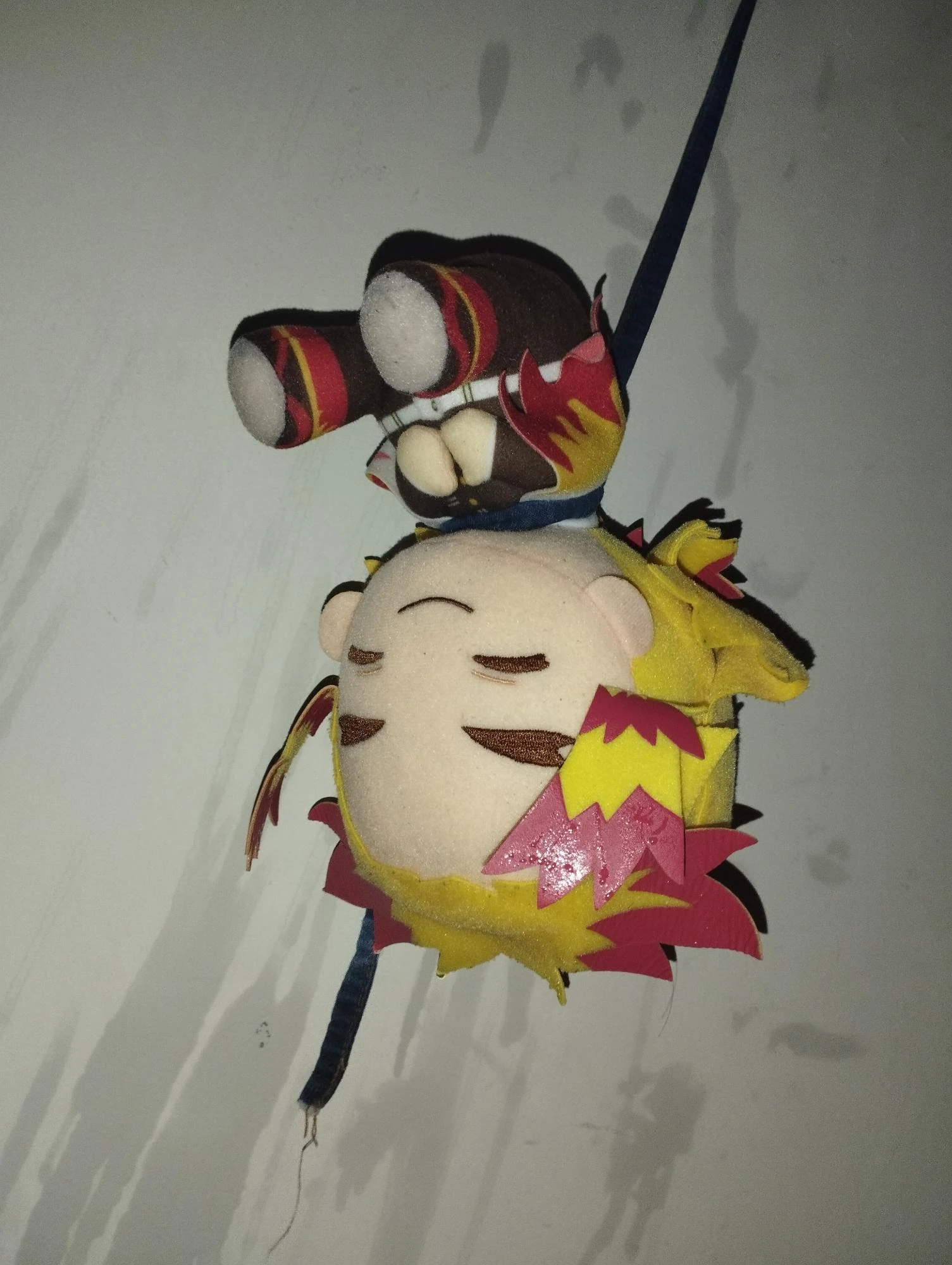 I washed my rengoku plush and i didn't know how to dry him so I did my