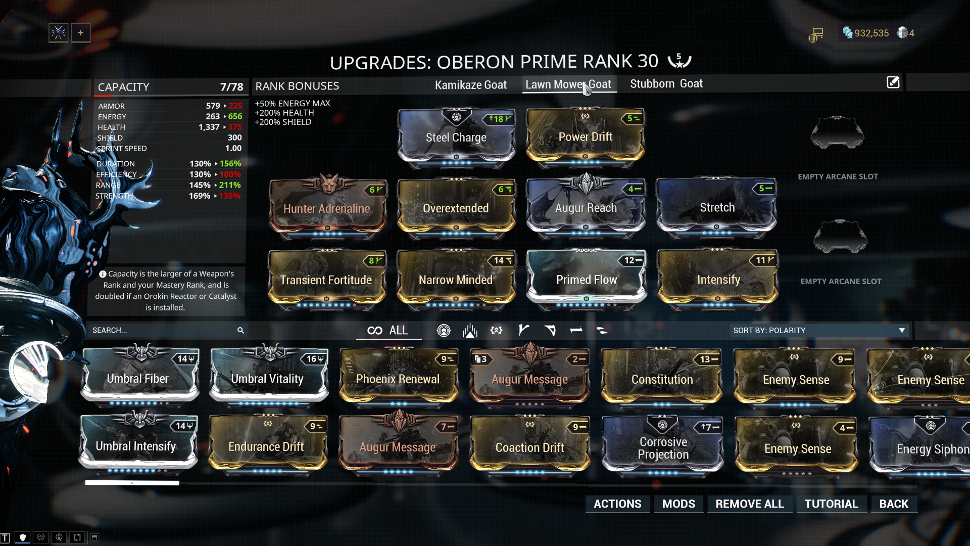 The Stubborn Umbra Goat Oberon Builds Fandom