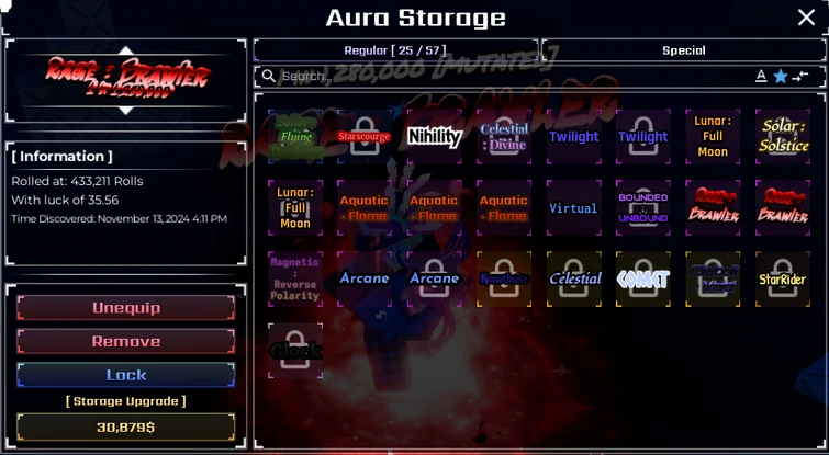 My inventory in sols rng (Eon 1 update) | Fandom