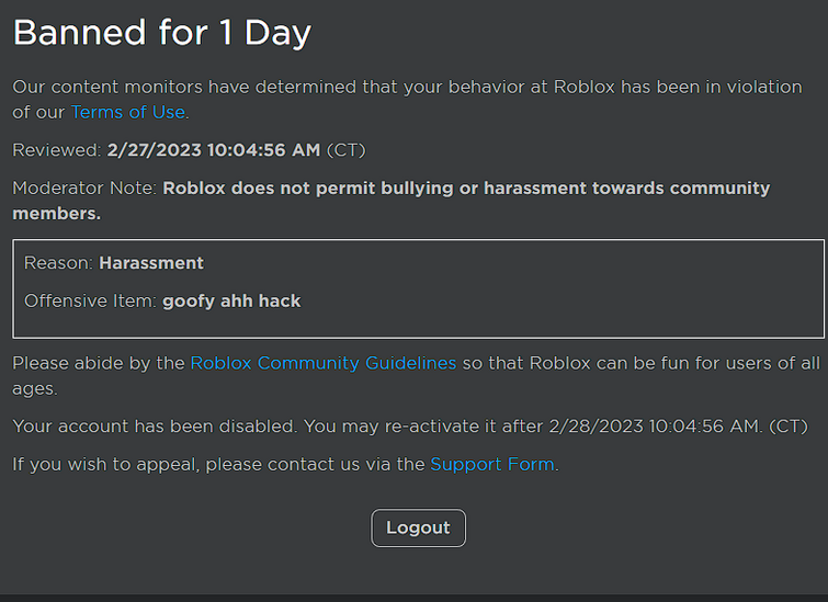 Why is my bfs Roblox not working no matter what he does? : r/RobloxHelp