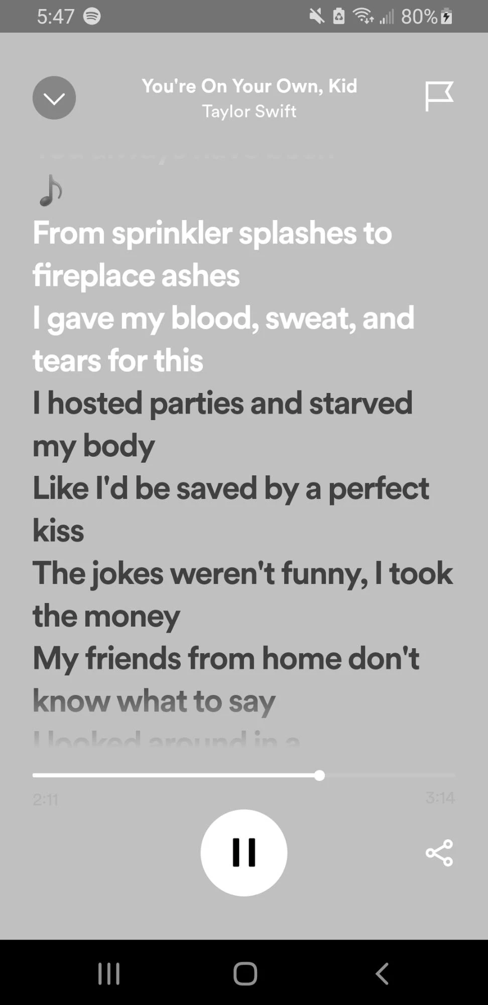 This part of the lyrics make me cry Fandom