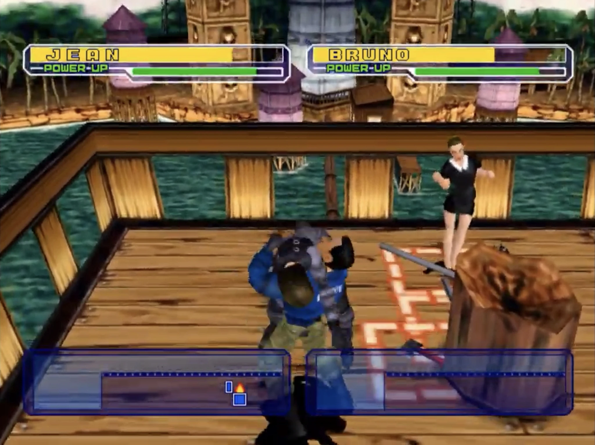 Dynamite Deka 2 (Dynamite Cop) Route 1 two players Original Bruno & Jean Ivy (no