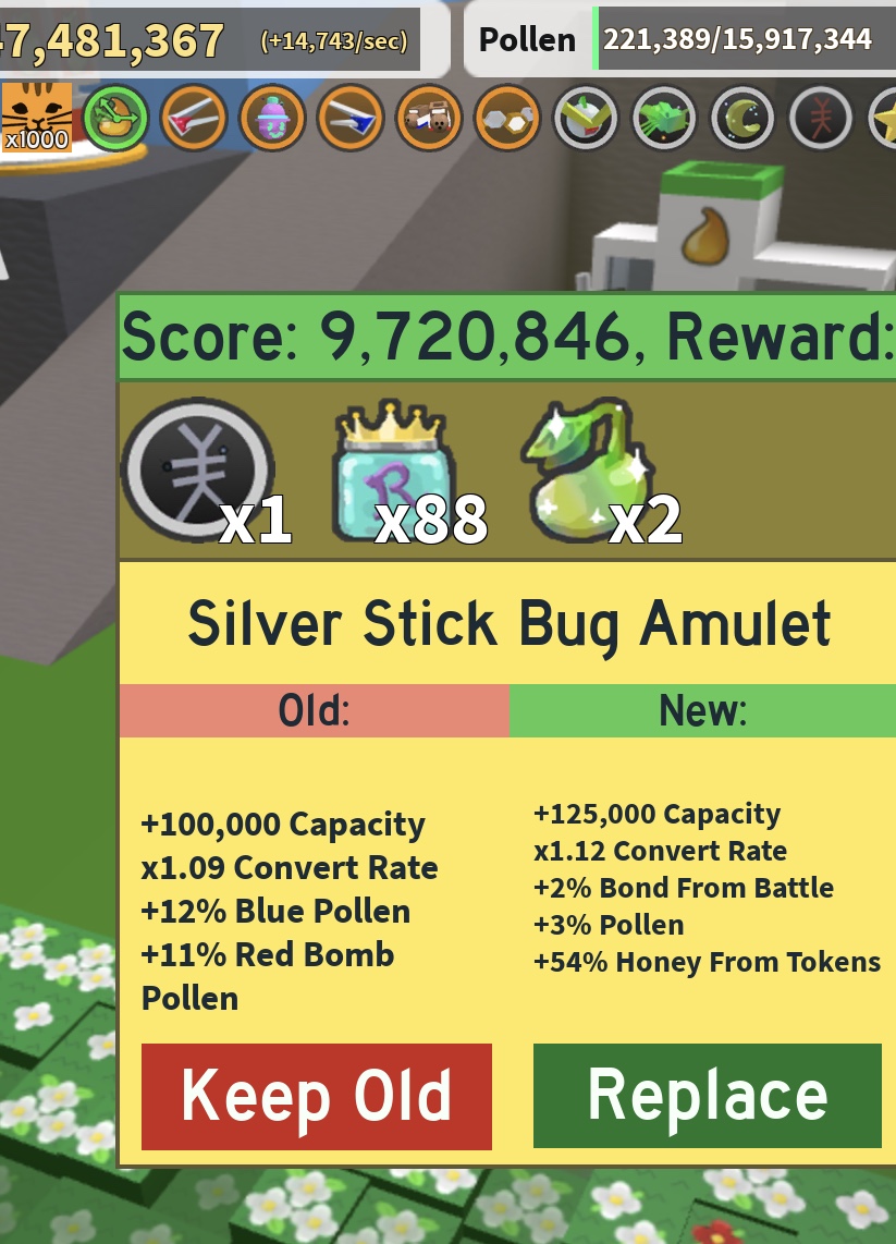 Roblox Bee Swarm Simulator Stick Bug Amulet