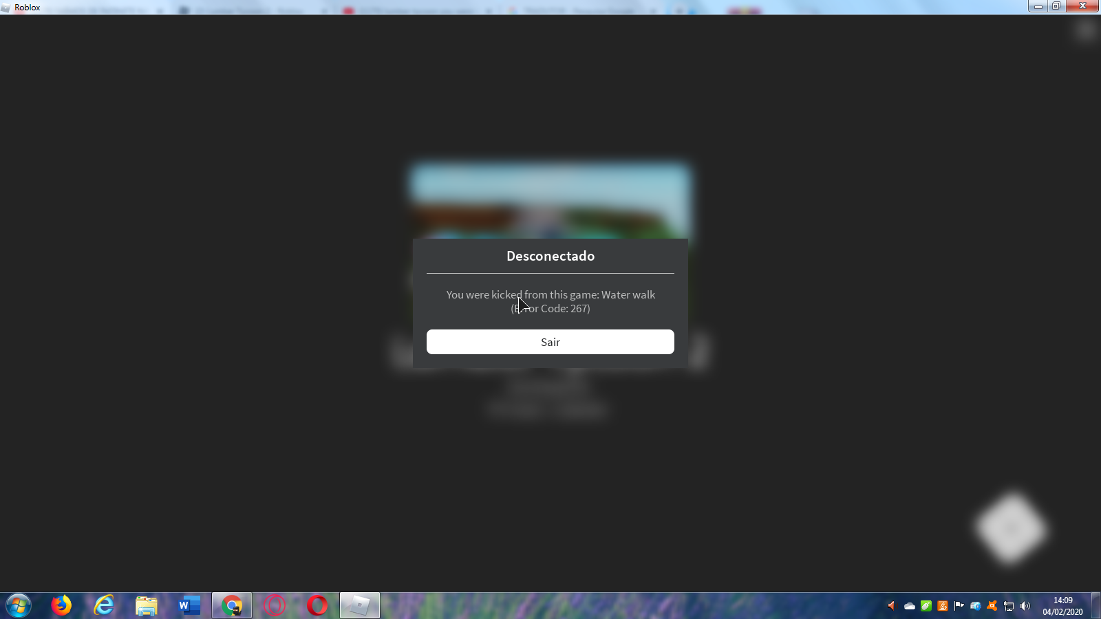 You Were Kicked Froom This Game Water Walk Fandom - code 2 kicked roblox