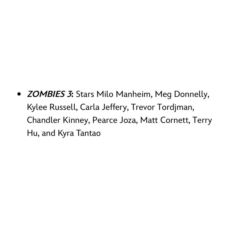 Zombies 3 Casting News: Matt Cornett, Kyra Tantao and Terry Hu