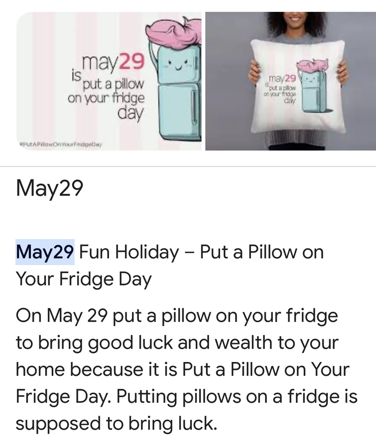 Rate put your pillow on your fridge day Fandom