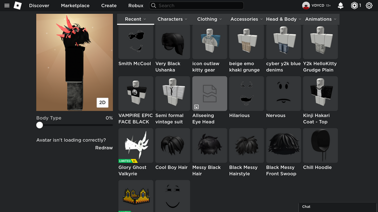 Black Messy Front Swoop - Roblox